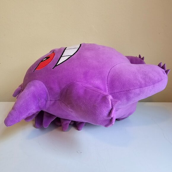 WCT Pokemon Gengar Plush Stuffed Toy Purple Ghost Embroidered Face 2018 10" - Picture 3 of 7